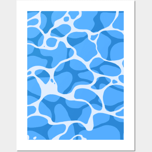 Water pattern Posters and Art